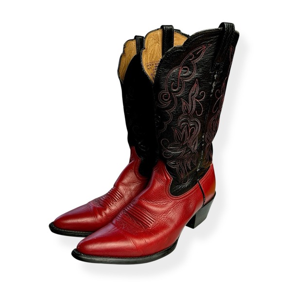 Ariat Heritage R Toe Boots Red Leather Women's Size 9 B Western Cowgirl - Picture 5 of 15